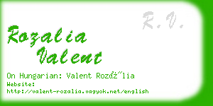 rozalia valent business card